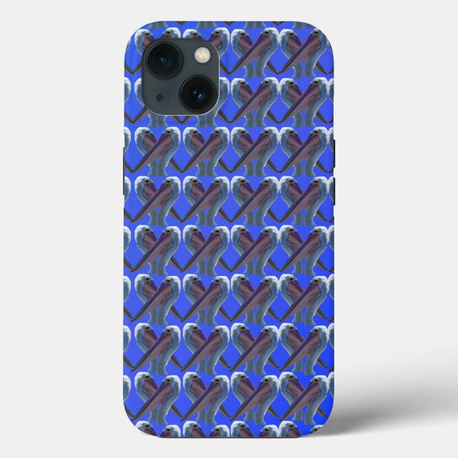 Cheeky Pelican Faces, iPhone 13 Case (Back)