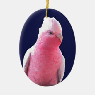 Cheeky pink and gray Australian parrot Ceramic Tree Decoration