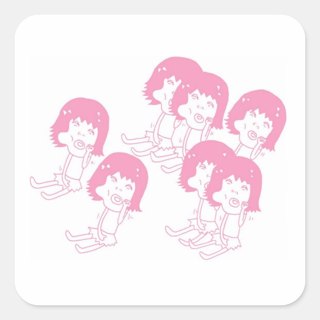 Cheeky Pink stickers (Front)