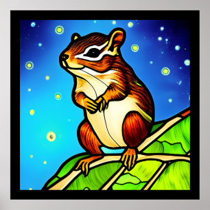 Cheeky, Playful Chipmunk Pal Poster