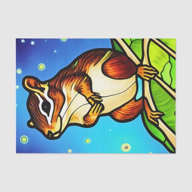 Cheeky, Playful Chipmunk Pal Tissue Paper (Front)