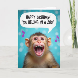 Cheeky Primate Birthday Card