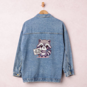 Cheeky Racoon’s Funny Message Denim Jacket