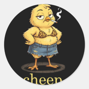 Cheep Inappropriate Easter Classic Round Sticker