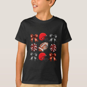 Cheer And Football Game Day Red Team Football Mum T-Shirt