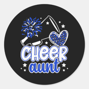 Cheer Aunt Of A Cheerleader Auntie Cheerleading Au Classic Round Sticker