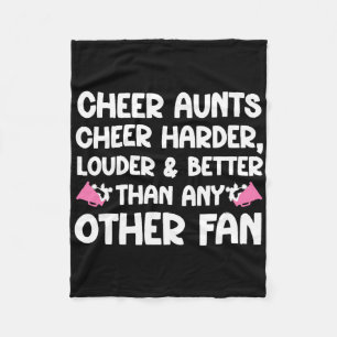Cheer Aunts Cheer Harder Aunt Of A Cheerleader Aun Fleece Blanket