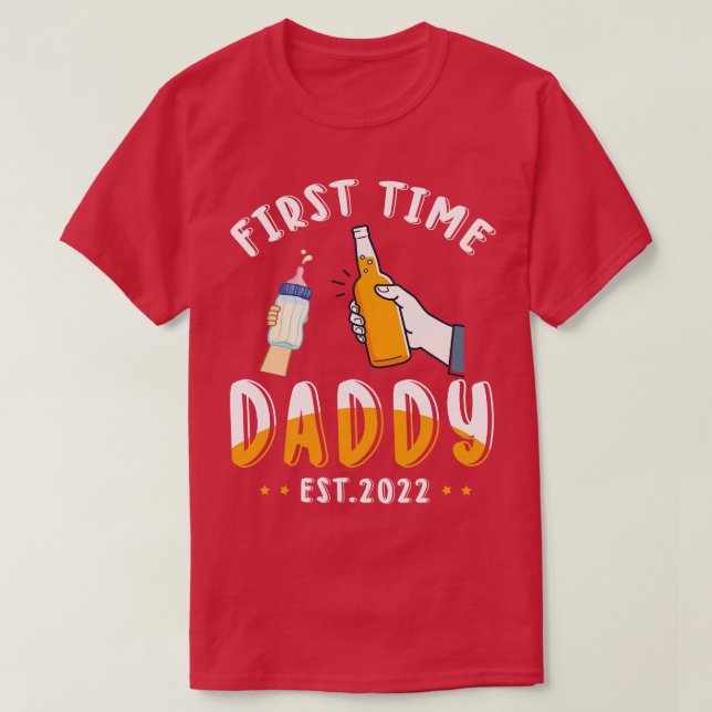 Cheer Beer And Milk 1st Father Day First Time Dadd T-Shirt (Design Front)