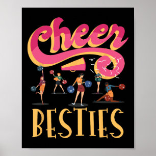 Cheer Besties For Cheerleading Lovers And Cheerlea Poster