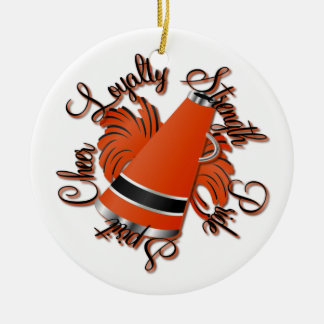 Cheer Black and Orange Customisable Ornament