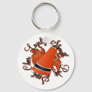 Cheer Black and OrangeQualities Key Ring