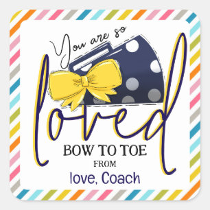 Cheer Bow and Megaphone Gift Tags for Cheerleaders