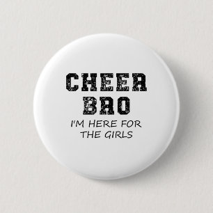 Cheer Bro Funny Brother Cheerleading Supporter Boy 6 Cm Round Badge