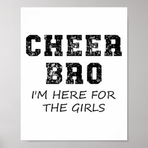 Cheer Bro Funny Brother Cheerleading Supporter Boy Poster