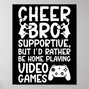 Cheer Bro Supportive Cheer Brother Of A Cheerleade Poster