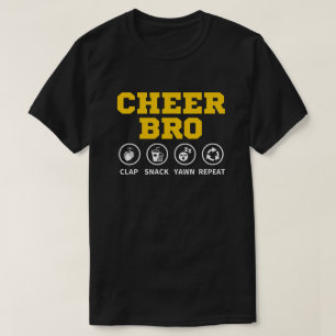Cheer Bro Yawn Funny Cheerleading Brother Gift T-Shirt