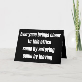 Cheer By Entering or Leaving Card
