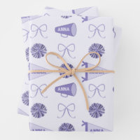 Cheer Camp Purple Cheerleadering Pompom Birthday