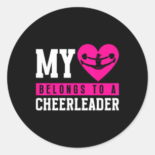 Cheer Cheerleader Girls Pf0 Uni- Classic Round Sticker