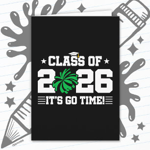 Cheer Cheerleader Graduation Class of 2026 Senior Card