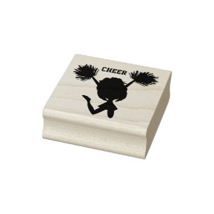 Cheer Cheerleader Rubber Stamp