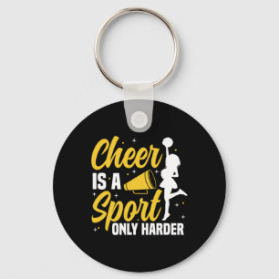Cheer Cheerleading Cheer Is A Sport Only Harder Key Ring