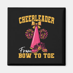 Cheer Cheerleading Cheerleader From Bow To Toe _2 Magnet