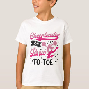 Cheer Cheerleading Cheerleader From Bow To Toe _3 T-Shirt