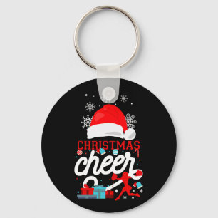 Cheer Cheerleading Christmas Cheer Key Ring