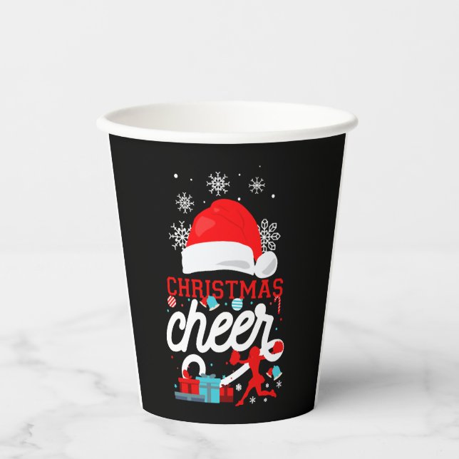 Cheer Cheerleading Christmas Cheer Paper Cups (Front)