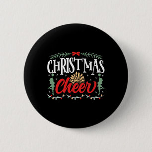 Cheer Cheerleading Christmas Christmas Cheer 6 Cm Round Badge