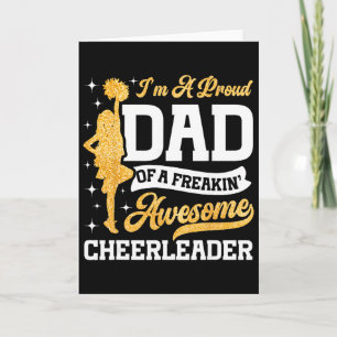 Cheer Cheerleading Dad Father I'm A Proud Dad Of A Card