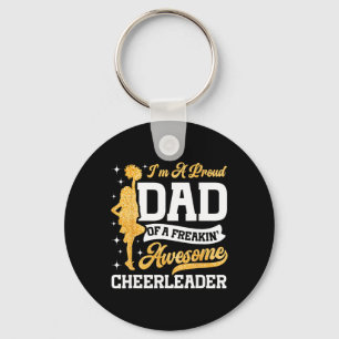 Cheer Cheerleading Dad Father I'm A Proud Dad Of A Key Ring
