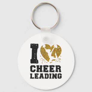 Cheer Cheerleading Heart I Love Cheerleading _1 Key Ring