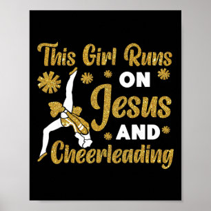 Cheer Cheerleading Jesus Faith Christian This Girl Poster