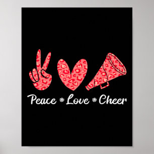 Cheer Cheerleading Peace Love Cheer Poster
