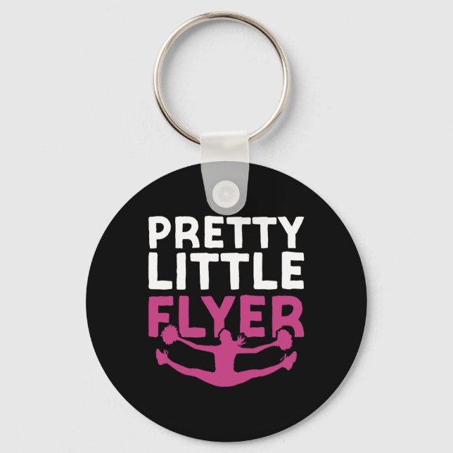 Cheer Cheerleading Pretty Little Flyer _2  Key Ring (Front)