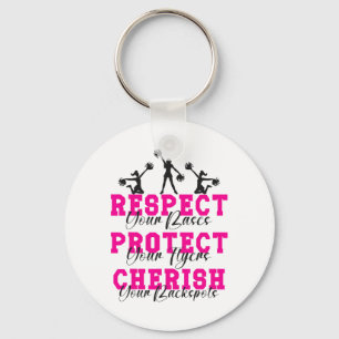 Cheer Cheerleading Respect Your Ses Protect Your F Key Ring