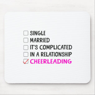 Cheer Cheerleading Single Married It's Complicated Mouse Mat