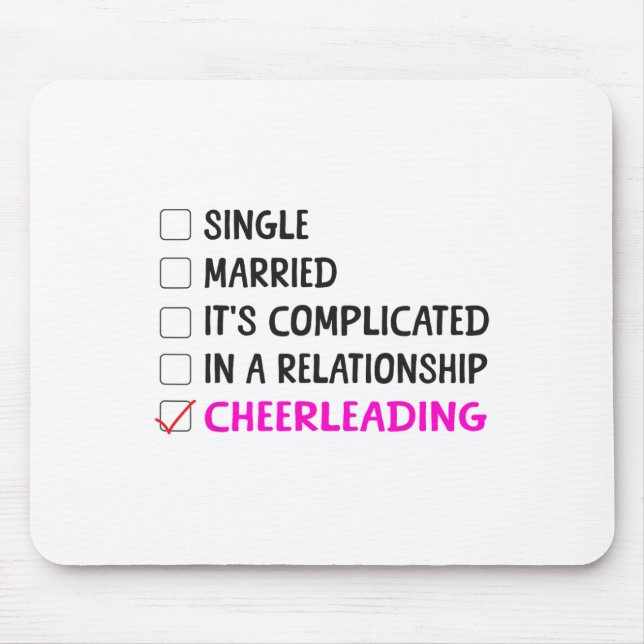 Cheer Cheerleading Single Married It's Complicated Mouse Mat (Front)