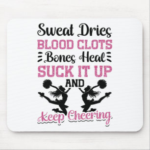 Cheer Cheerleading Sweat Dries Blood Clots Bones H Mouse Mat