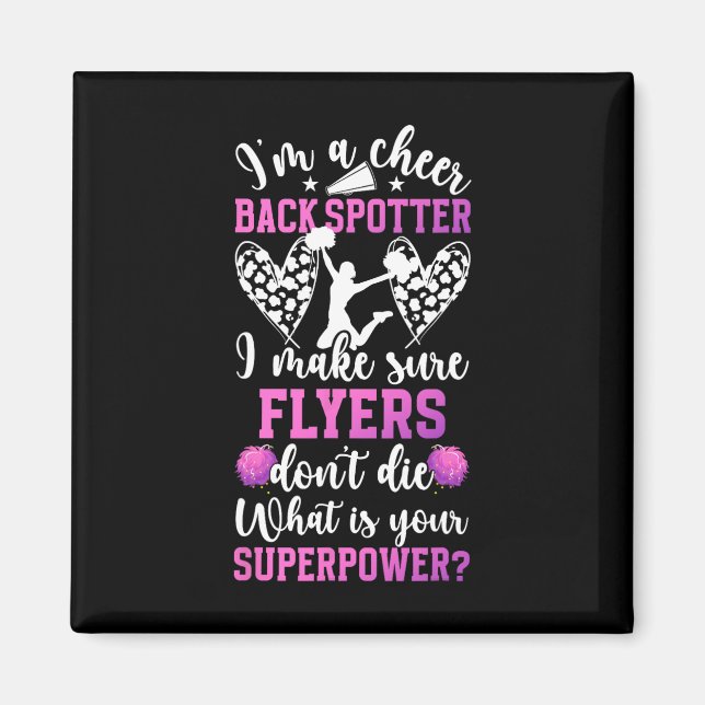 Cheer Ckspot Cheerleading Ckspot Funny Women's Bla Magnet (Front)