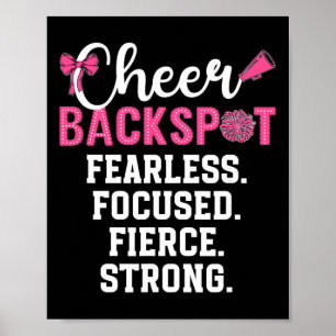Cheer Ckspot Fearless Focused Fierce Cheerleading Poster