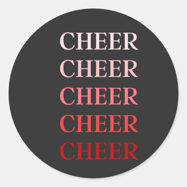 Cheer  classic round sticker (Front)