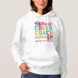 CHEER COACH Awesome Like My Daughter Custom Text Hoodie