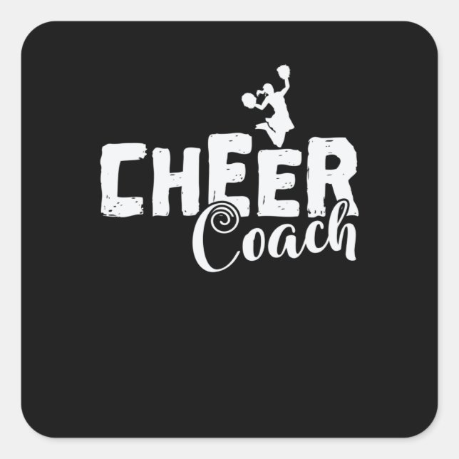 Cheer Coach Cheerleader Sport turnen anfeuern Square Sticker (Front)