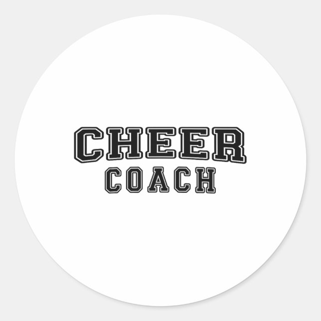 Cheer Coach Cheerleading Coach _2  Classic Round Sticker (Front)