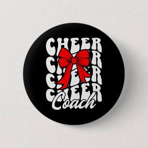 Cheer Coach Cheerleading Coach Coquette Cheerleade 6 Cm Round Badge