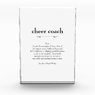 Cheer Coach Definition Thank You Gift Photo Block
