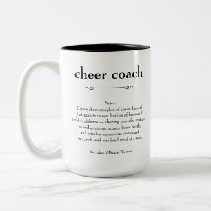 Cheer Coach Definition Thank You Gift Two-Tone Coffee Mug
